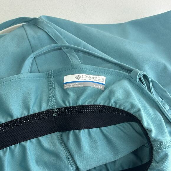 Columbia Blue Stretch Pleasant Creek Built In Bra & Shorts SPF 50 Tennis Dress - Picture 7 of 11